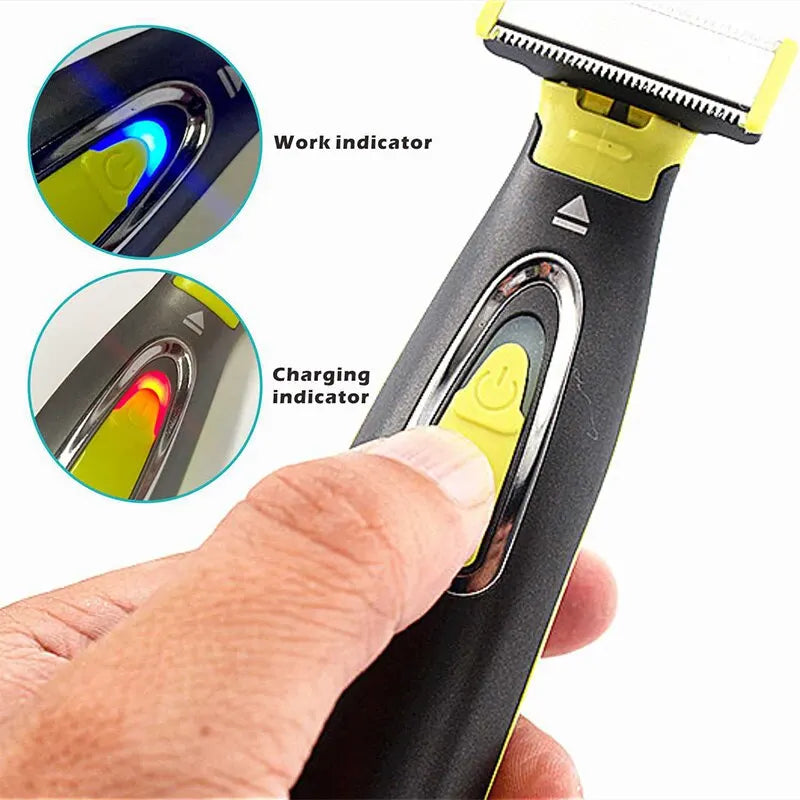 MLG Electric Shaver for Men and Women Portable Full Body Trimmer USB T Shaped Blade Razor for Beard Armpit for Washable