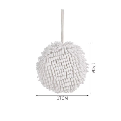 Quick Dry Hand Towels Kitchen Bathroom Hand Towel Ball with Hanging Loops Quick Dry Soft Absorbent Microfiber Towels